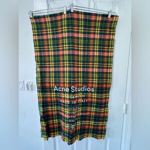 Acne Studios Wool Oversized Ombré Plaid 84x27 UNISEX Scarf